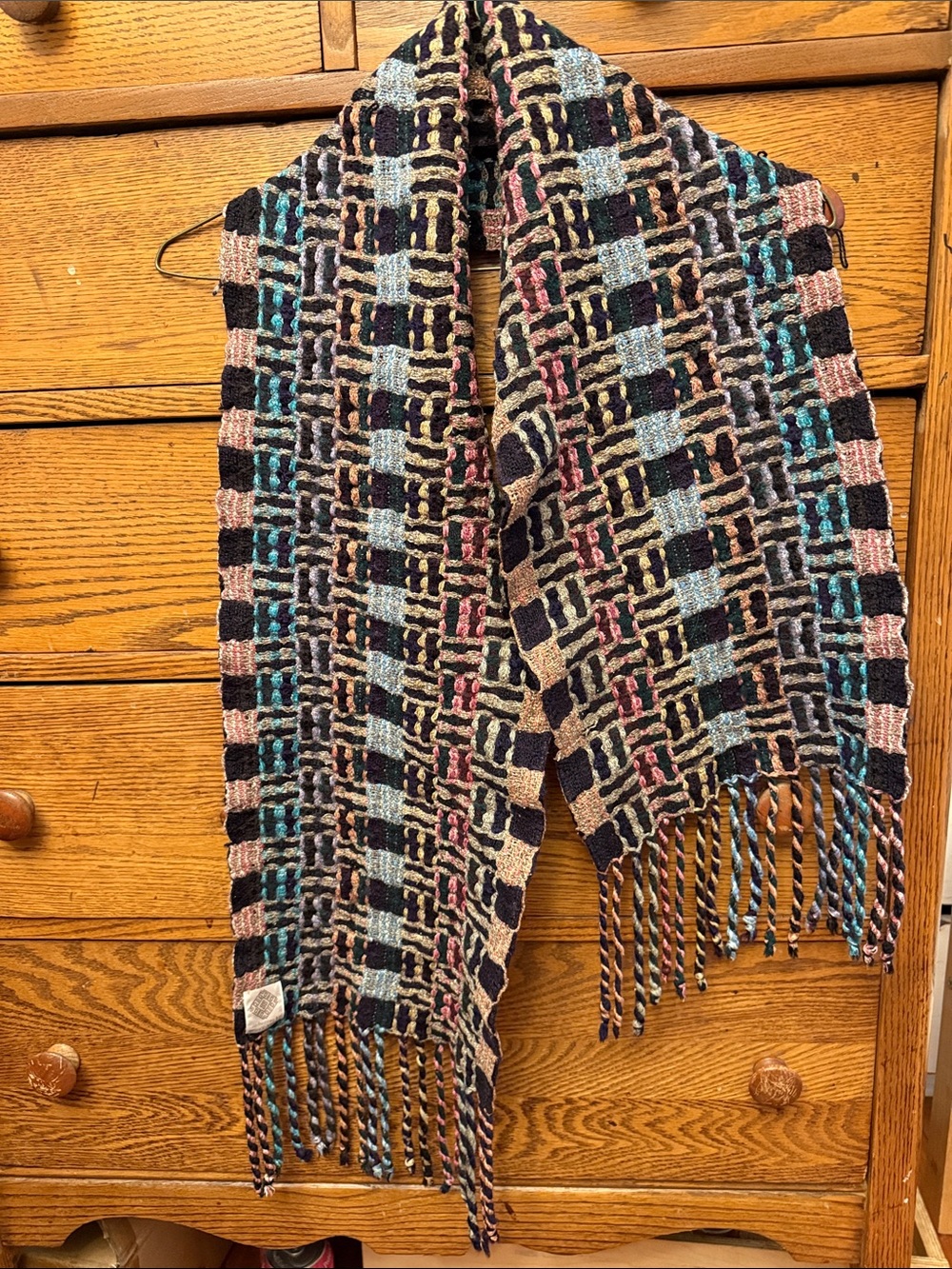 Silk handwoven scarf by the designer/weaver Muffy Young.